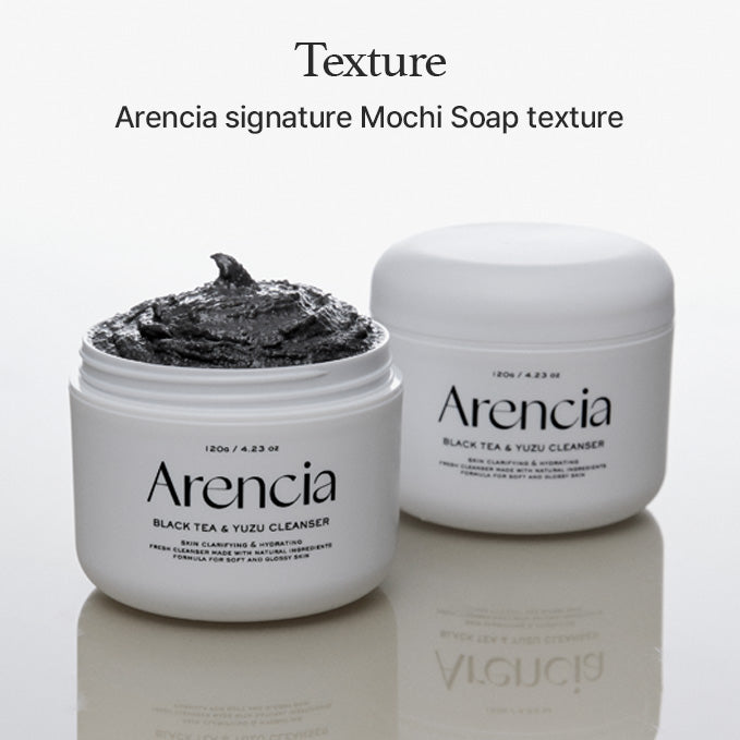 Arencia Black Tea & Yuzu Rice Mochi Cleanser 120g