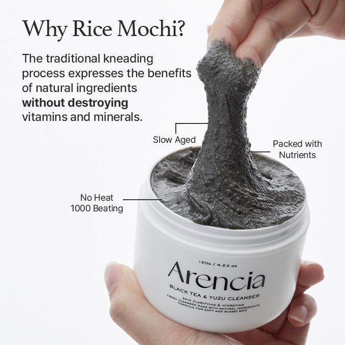 Arencia Black Tea & Yuzu Rice Mochi Cleanser 120g