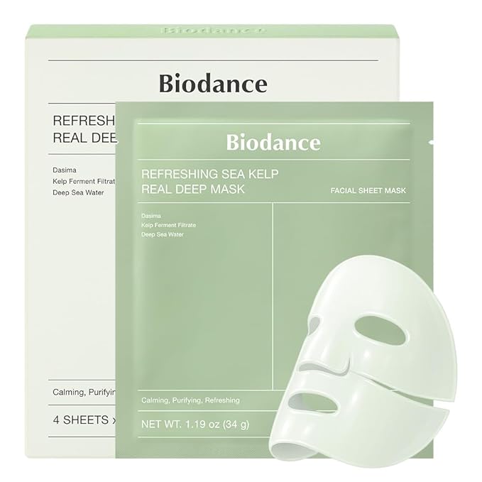 Biodance Refreshing Sea Kelp Real Deep Mask (4 sheets) box