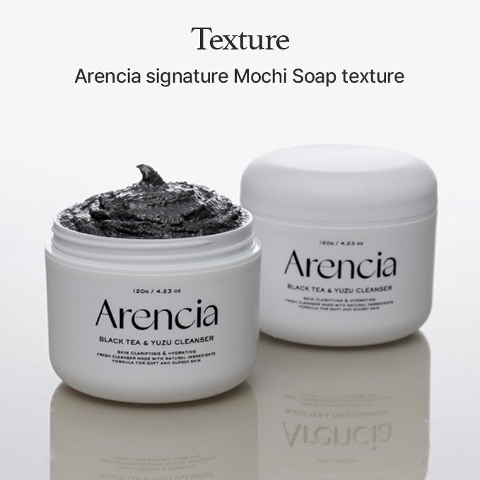 Arencia Black Tea & Yuzu Rice Mochi Cleanser | Oil Control + Brightening (120g) - MIMO MART