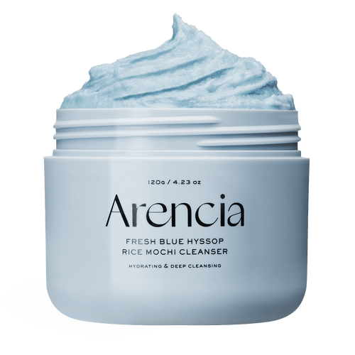 Arencia Fresh Blue Hyssop Rice Mochi Cleanser | Oil Control for Combination Skin (120g) - MIMO MART