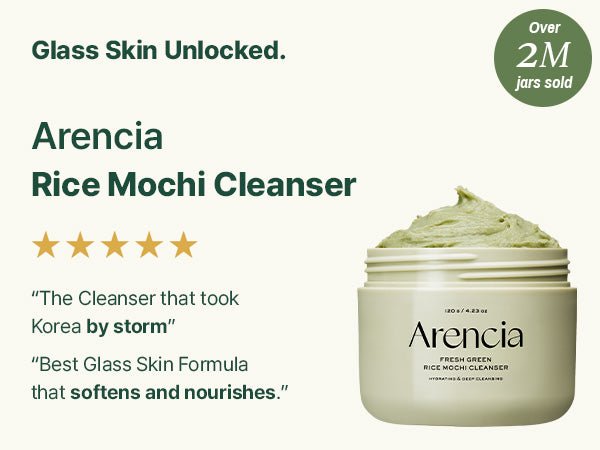 Arencia Fresh Green Rice Mochi Cleanser | Bestseller for Oily & Acne-Prone Skin (120g) - MIMO MART