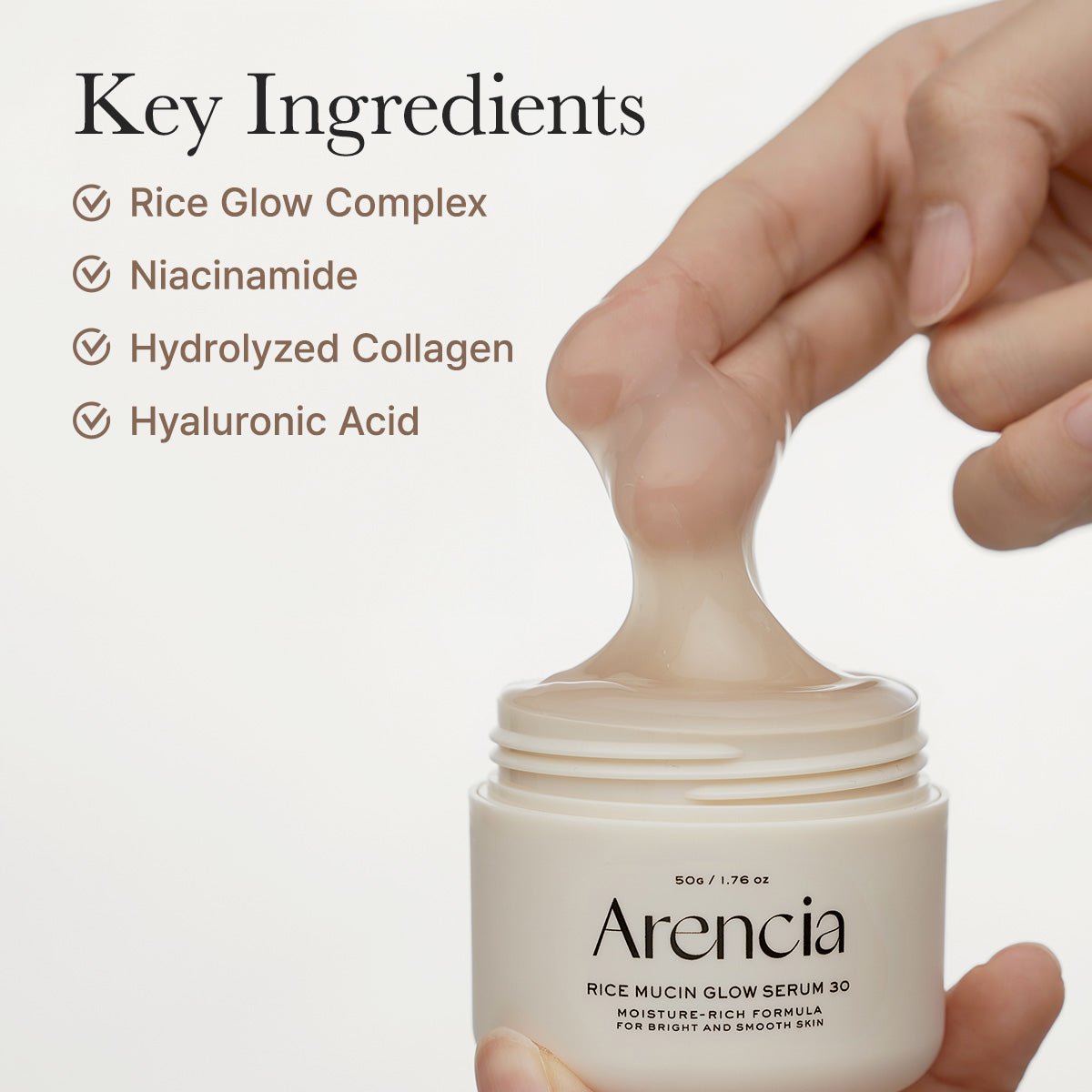 Arencia Rice Mucin Glow Serum 30 50g - MIMO MART