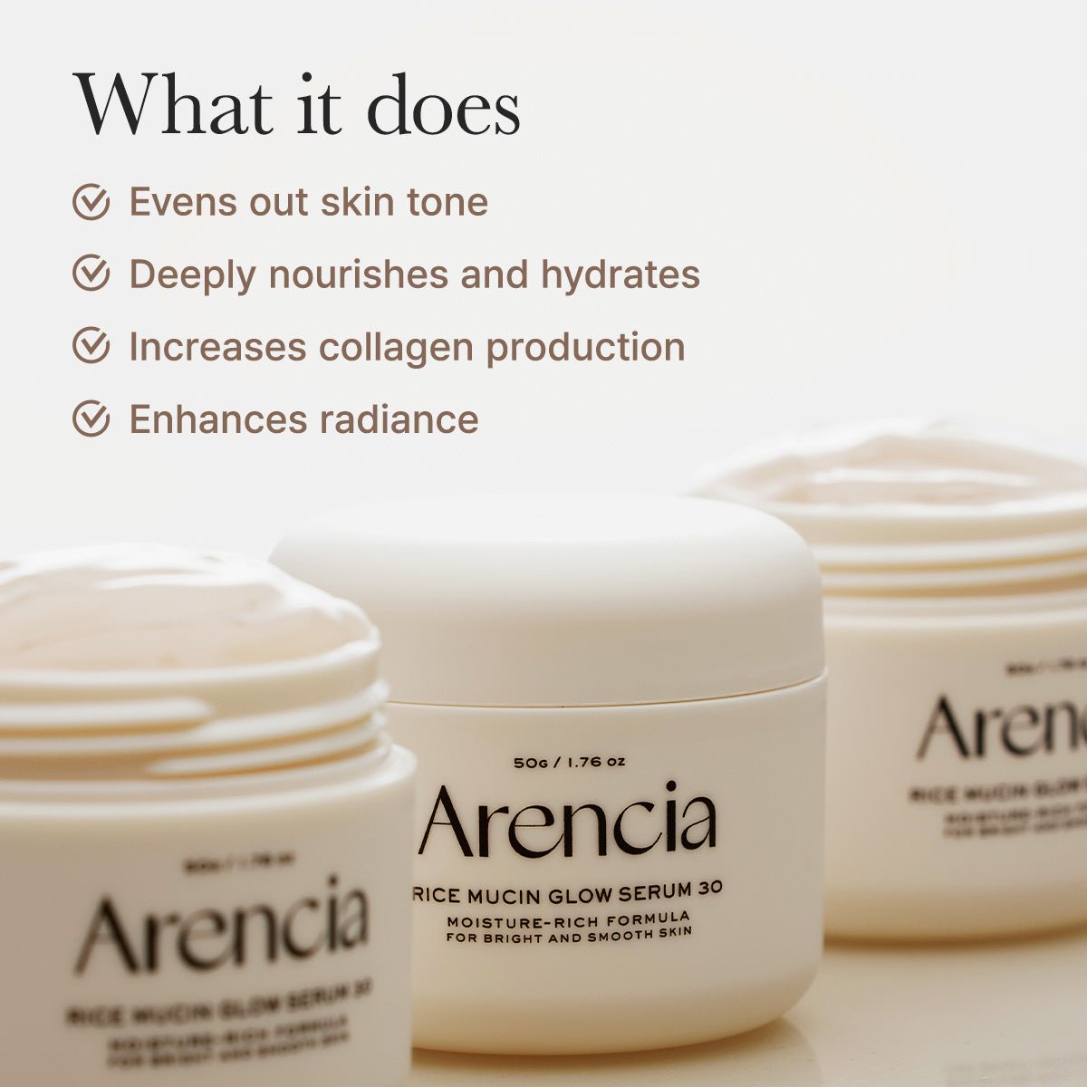 Arencia Rice Mucin Glow Serum 30 50g - MIMO MART