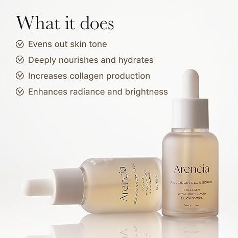Arencia Rice Mucin Glow Serum 30ml - MIMO MART