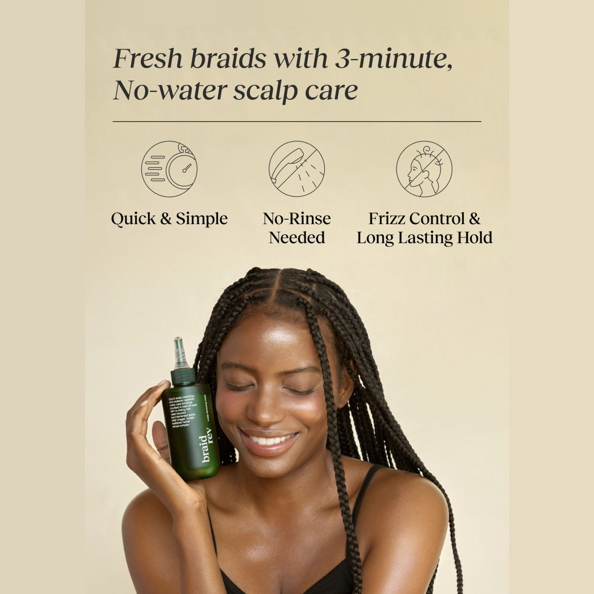 Bephor Braid Rev Scalp Cleansing Toner 200 mL – No-Rinse Scalp Toner for Braids