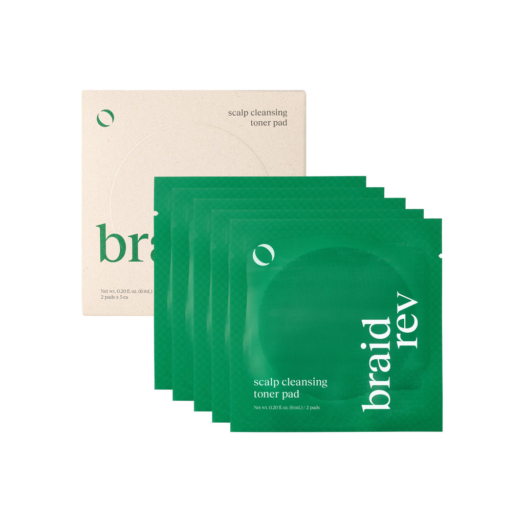 Bephor Braid Rev Scalp Cleansing Toner Pad (5 Pouches × 2 Pads) – No-Rinse Scalp Pads for Braids