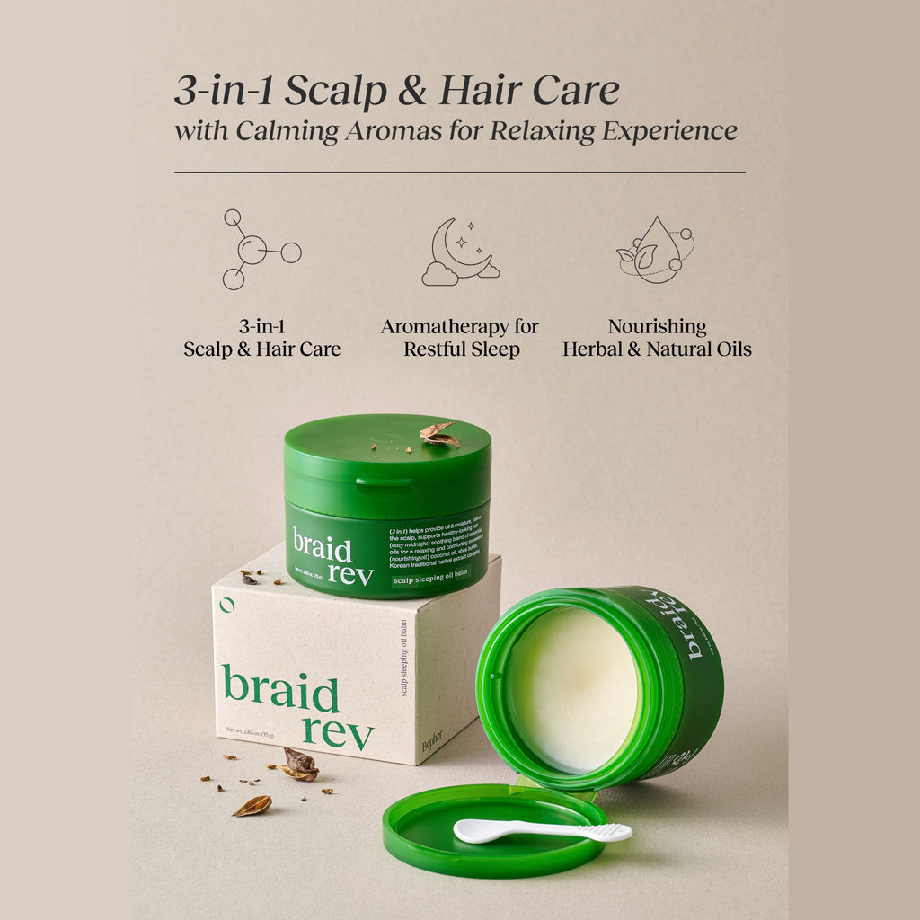 Bephor Braid Rev Scalp Sleeping Oil Balm 75 g – Balm-to-Oil Overnight Scalp Treatment