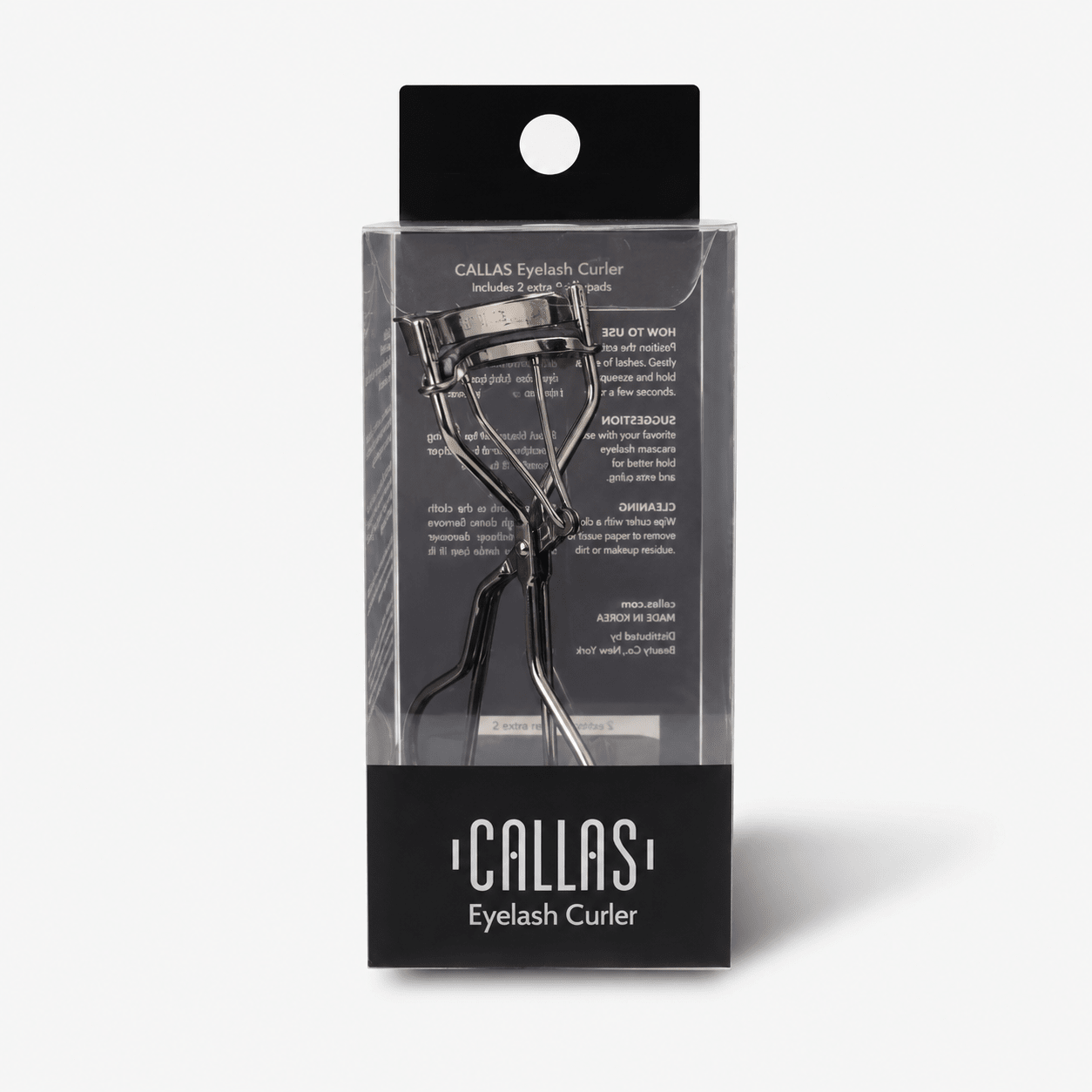 CALLAS eyelash curler with extra silicone refill pads
