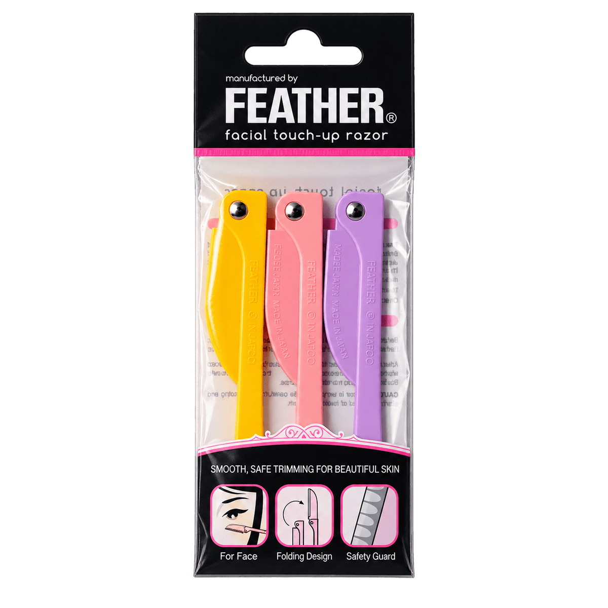 Feather Flamingo Facial Touch-Up Razor 3pcs FLS-P - MIMO MART
