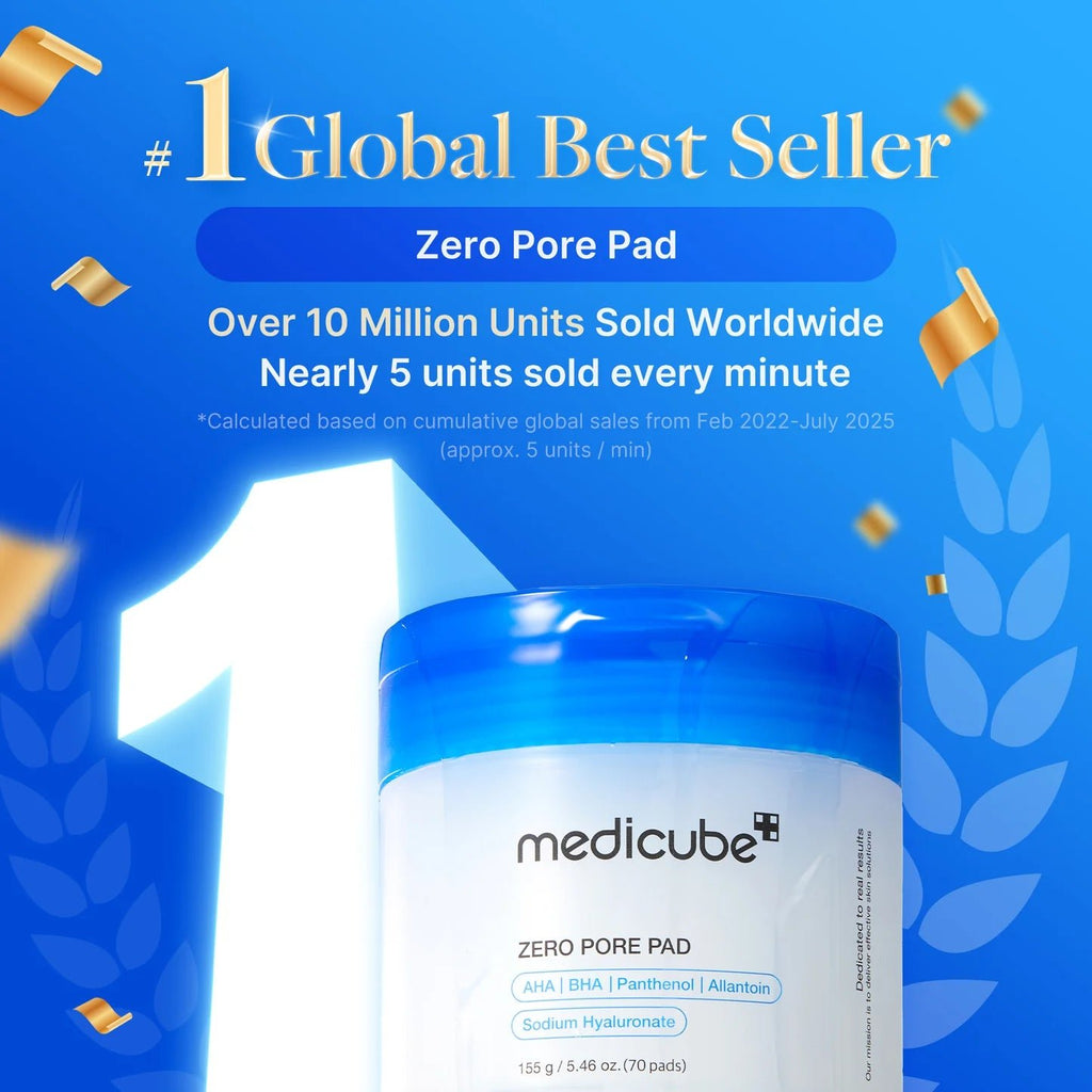 Medicube Zero Pore Pad 2.0 | AHA + BHA Exfoliating Toner Pads (70 Pads) - MIMO MART