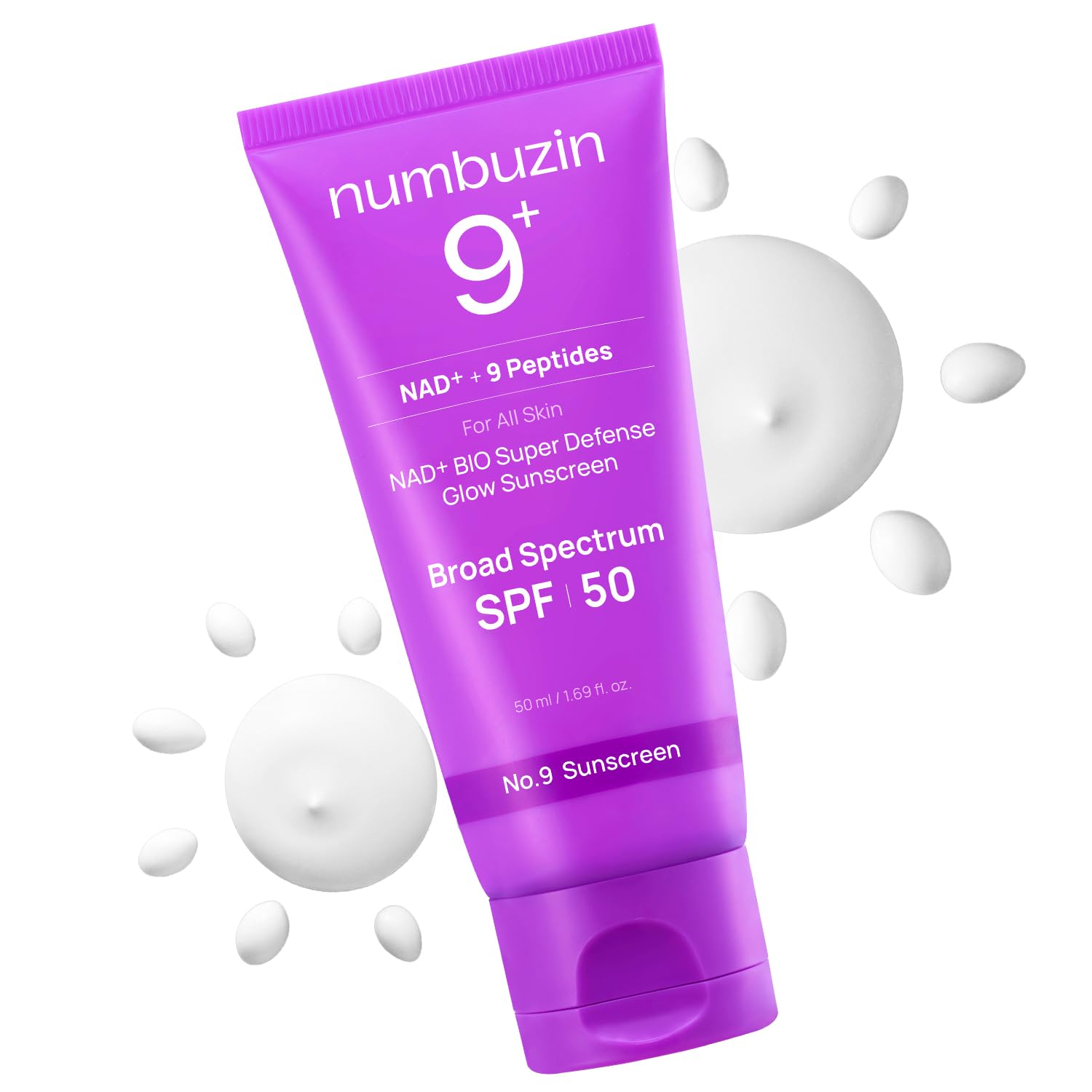Numbuzin No.9 NAD+ BIO Super Defense Glow Sunscreen 50ml - MIMO MART